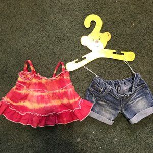 build a bear clothes short jean & skirt